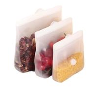 Silicone Reusable Food Storage Bags | 3 Pack, Dishwasher Oven Sous Vide Safe | Eco-Friendly Freezer & Snack Bags | Reusable Sandwich Bag, Lunch Box Alternative