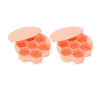 Silicone Round Honeycomb Cube Ice Cube Stampo Whisky flessibile con coperchio per la cucina di casa
