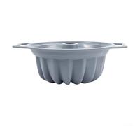 Silicone scanalato per torta con manico, non per una facile rimozione di torte e pane, resistente al calore Bakeware (grigio)