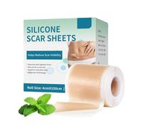 Silicone scar tape, rotolo di cerotto per cicatrici Medi Grade riutilizzabile con, fogli in silicone lavabili per la guarigione delle cicatrici di tutti i tipi di pelle (1 confezione)