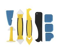 Silicone Sealant Scraper Tool 8PCS Set | Hand Operated Caulk Finishing Tool for Tiles/Brick/Uneven Surfaces | Plastic & Silicone Material, Easy One - Handed Use