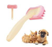 Silicone Shedding Brush, Soft Pet Comb, Bunny Grooming Tool, Pet Hair Remover Silicone Cleaning Portable Washable Ergonomic Design for Cats Rabbits Hamsters Small Pets Grooming Bath Care