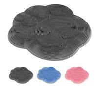 Silicone Shower Foot Back Scrubber Pad, Wall-Mounted Slip Suction Cups, Cat Scratch Shape, for Exfoliating Women and Men (Gray)