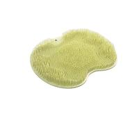 Silicone Shower Scrubber Mat with Suction Cups, Wall or Floor Mounted Hands-Free Cleaning Pad for Feet and Body, Bathroom Use (Green)