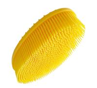 Silicone Shower Scrubber, Soft Bristle Brusher, Handheld Cleansing Brush, Double-Sided Design, Ergonomic Handle, Gentle On Skin, 4.72x3.15x0.98 Inches, Ideal For Boys And Girls Showering
