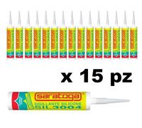 Silicone sigillante bianco antimuffa Saratoga - SIL3004 - 15 pezzi -
