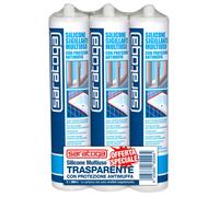 SILICONE SIGILLANTE MULTIUSO ANTIMUFFA SARATOGA TRASPARENTE 3X280 ML