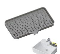 Silicone Soap Dish - 24.5cm Slanted Drain Rack Bathroom Organizer