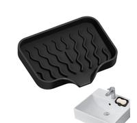 Silicone Soap Dish - 24.5cm Slanted Drain Rack Bathroom Organizer