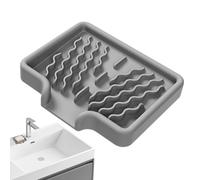 Silicone Soap Dish Mat - Shower Soap Holder Tray, Bathroom Sink Vanity Pad | Non Slip Heat Resistant Silicone Storage Organizer, Multipurpose Kitchen Counter Storage Drain Caddy Tray Set with Soaps