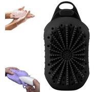 Silicone Soap Saver Bag - Dual-Sided Silicone Bar Soap Scrubber, Quick-Dry Design, Reduces Waste, Long-Lasting Reusable Shower Essential for Men & Women (Black)
