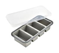 Silicone Soup Freezing Tray - Food Portion Mold for Broth Sauce Leftovers | Flexible Freezer Container with Cover, Multi Compartment Tray for 250ml 125ml Meal Prep Storage