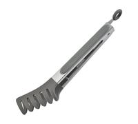Silicone Spaghetti Tongs - Heat Resistant Pasta Server Tongs | 10inch Kitchen Tongs with Slotted Design for Serving Spaghetti, Noodles, Salad & BBQ - Stainless Steel Food Clip for Australian Kitchens