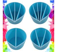 Silicone Split Cups - Reusable Resin Mixing Cups | 2-5 Channels Split Cup for Paint Pouring | Resin Mixing Cup |Epoxy Arts Measure Painting Liquid Acrylic for Crafting Art Projects Measuring