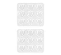 Silicone stampi 9 cavità forme del cuore decorazione trasparente per le porte dei gioielli artigianali fai -da -te