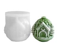 Silicone Stampi Case Natalizie Candela Epossidica In Resina Craft Casting Fatti A Mano Claster Silicone Stampo Christmas House