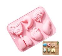 Silicone stampi di grandi forme organistica - stampo di cioccolato per il cervello del cuore umano - simulazione fai -da -te a 6 cavi, di cioccolato di cioccolato di cioccolato di cioccolato um