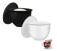 Silicone Stand Mixer Bowl Liners,Silicone Liners for Kitchen Tilt-Head 5 Qt Mixer Attachments & Accessories, Replacement Mixer Bowls No Longer Needed (Black+White)