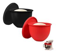 Silicone Stand Mixer Bowl Liners,Silicone Liners for Kitchen Tilt-Head 5 Qt Mixer Attachments & Accessories, Replacement Mixer Bowls No Longer Needed (Black+Red)