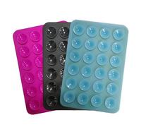 Silicone Suction Phone Mount - Easy Stick Rectangular Mount, Non Slip Pad, Soft Material, Compact Portable Design | Hands Free Viewing, Car Dashboard Or Mirror Use, Travel Accessory, Daily Life