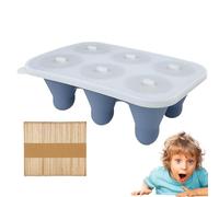 Silicone sul manico | forma badminton - maniche pop con bacchetta di legno, stampi per ghiaccio | Unici cubetti di ghiaccio in silicone fatti in casa con coperchio