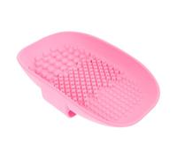 Silicone Tappetino Rosa per Pulisci Pennelli Facile, Cosmetici | Detergente per Pennelli Cosmetici, Semplice e Delicato, Pulizia Pratica, Uso Facile, Compatto