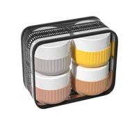 Silicone Toiletry Bottles, Portable Leakproof Travel Containers, 50 ml Compact Storage Organizer, 2,05 x 2,05 x 1,87 pollici, Ideal for Shampoo Lotion and Liquids on Business Trips, multicolore, Se