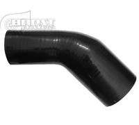 Silicone Transition Gomito Curva 45 gradi. 22 - 16 mm. nero