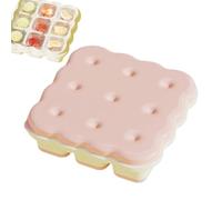 Silicone Tray With Lid - Unico Cookie Shape Mould With Soft Easy-Release Bottom | Reusable Ice Block Maker For Whiskey, Cocktail, Iced Coffee & Food