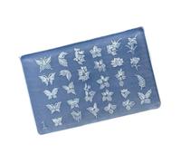 Silicone Unghie Art Form Accessori Forme Fiori Tema Unghie Forma Decorativa Silicone Texture Adatto Per Vari Tipi Riutilizzabile Modello di Design Unghie