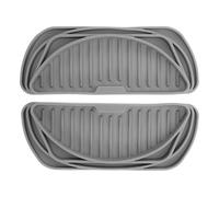 Silicone Vassoio Raccogligocce 2 Pezzi per Frigorifero | Forma Rettangolare e Semicerchio, Facile da Pulire, Uso Versatile, Grigio, per Dispenser Acqua