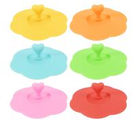 Silicone Vetro Coppa Covers6Pcs Coperchi Riutilizzabile Polvere Cover