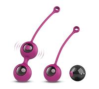 Silicone Vibratori Kegel Ball 2 in 1 Palline Per il Pelvico Palline, 9 Modalità di Vibratore Massaggio,USB Ricaricabile, para Controllo della Vescica ed Esercizi del Pavimento Pelvico per Donna,Rosa