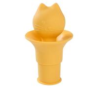 Silicone Wine Stopper, 2 in 1 Beer Bottle Cover and Funnel, Reusable Creative Silicone Cat Head Stopper for Oil, Liquor, Vinegar, Soy Sauce, Whisky, and Beverages, 6.3x4.2cm