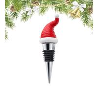 Silicone Wine Stoppers - Resin Zinc Alloy 10.5x3cm | Christmas Hat Wine Stopper | Snowflake Wines Stopper For Wines Bottles, Party Serving, Holiday Celebration And Festive Table Decoration Use