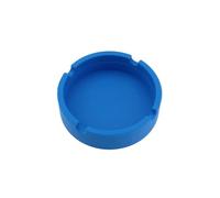 Silicone World Posacenere rotondo portatile in silicone, durevole, morbido, ecologico, resistente alle alte temperature, anti-caduta, antiscivolo (blu)