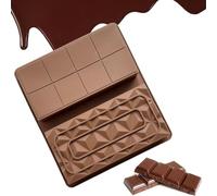 Siliconen Chocoladereepvorm - Diepe 1-Inch Holtes, Breekbare Snoepvorm | Groot Breekbaar Ontwerp voor Virale Pistache Kunafa Chocolade, Dik, Herbruikbaar en Hittebestendig, Bakvorm voor Snoep...