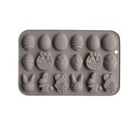 Siliconi Professionisti Conigli Uova Easter Stampo Cioccolato 18 Cavità Strumenti Da Forno Cucina A Prova Calore Cucina Antiaderente Coniglietti Coniglietti Silicone Stampo