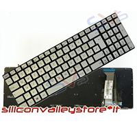 Siliconvalleystore Tastiera Italiana Retroilluminata Silver compatibile p/n: NSK-UPPBQ
