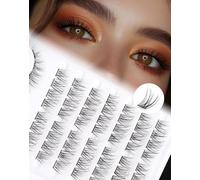 Siligli - Ciglia naturali occhio di gatto, miste, 10-13 mm, curvatura a D, pre-mappate, per sinistra e destra, extension per ciglia singole a ciuffetto, fascia sottile, 8 paia