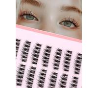 Siligli - Ciglia naturali occhio di gatto, miste, 10-13 mm, curvatura a D, pre-mappate, per sinistra e destra, extension per ciglia singole a ciuffetto, fascia sottile, 8 paia