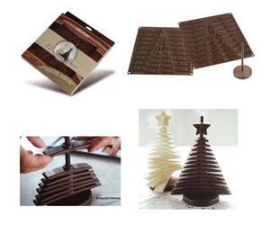 Silikomart: 3D Tree Choc 2 stampi per creare albero cioccolato 3D silicone