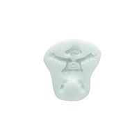 Silikomart 71.114.00.0096 - Stampo per Pasta di Zucchero SLK014, Motivo: Clown, in Silicone, Colore Bianco