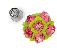 silikomart | Bocchetta per Sac à Poche in Acciaio Inox, FLOWER TUBE 02, Ideale per Decorazioni ad Effetto, Facile da Lavare, Beccuccio Foro Stella Ø25 mm, Made in Italy