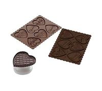 silikomart Ckc06 Set Stampo Love, Silicone, Marrone - NUOVO