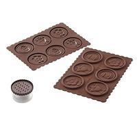 silikomart | CKC14 Stampo in Silicone per Cioccolatini EASTER SLIM, Antiaderente, 6 Cioccolatini, Confezione da 1 Stampo per Dolci, Easy Choc, Ø 57 mm, h 5 mm, Volume 34 ml, Made in Italy