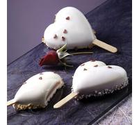 Silikomart GEL01M - Stampo per Gelati, in Silicone, Colore: Bianco Forma Cuore Bianco
