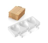 Silikomart GEL01M - Stampo per Gelati, in Silicone, Colore: Bianco Forma Cuore Bianco