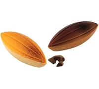 Silikomart Kit 3D Tarte Ring Cabossa - Vassoio in silicone con 6 cavità cacao (120 x 40 x 20 mm di altezza) + taglierina + anelli forati - Set di teglie da dessert