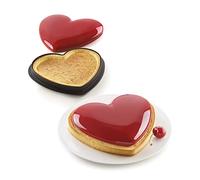 Silikomart kit tarte mon amour, set anello cuore + stampo in silicone ø 22 qualità professionale - 8051085323548
